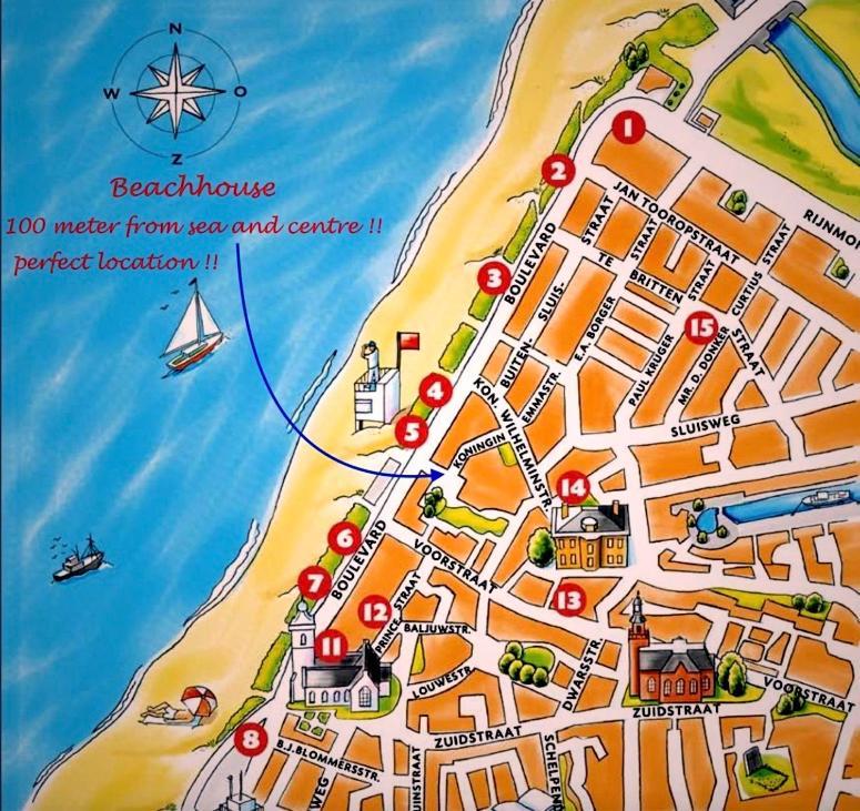 Beachhouse Anna, 1 Minute Walk To The Beach And Centre Of Katwijk, Free Private Parking Next To The House ! Katwijk aan Zee Zewnętrze zdjęcie